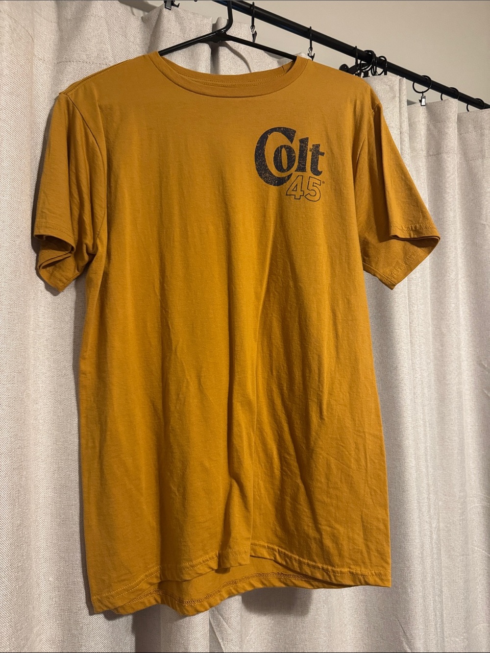 Mustard Yellow Graphic Tee - Men's Casual Shirt